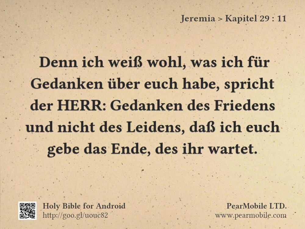 Jeremia, Kapitel 29:11